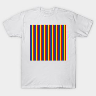 Mini Vertical Gay Pride Rainbow Beach Stripes T-Shirt